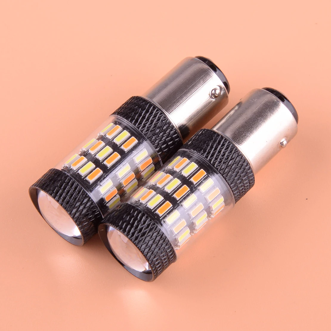 

2Pcs 12V-24V Car LED Turn Signal Light Bulb Switchback 1157 60SMD 6500-8000K Fit for Honda Accord Sedan 1998-2012 2013 2014 2015