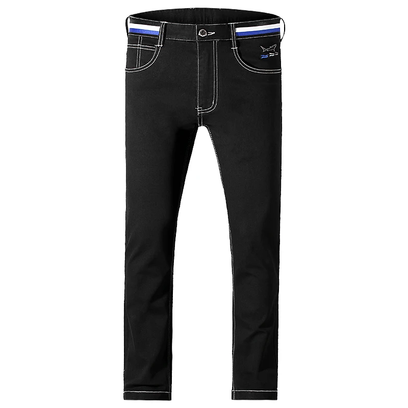 2023 Bruce&Shark New Summer Men's Jeans Stretching Cotton Straight Leg  Casual Fashion Denim Black Jeans men's pants big size