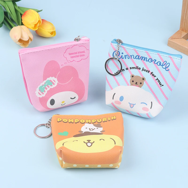 Новинка кошелек Sanrio Kawaii Hello Kitty моя мелодия Кошелек для монет аниме Cinnamoroll помпон