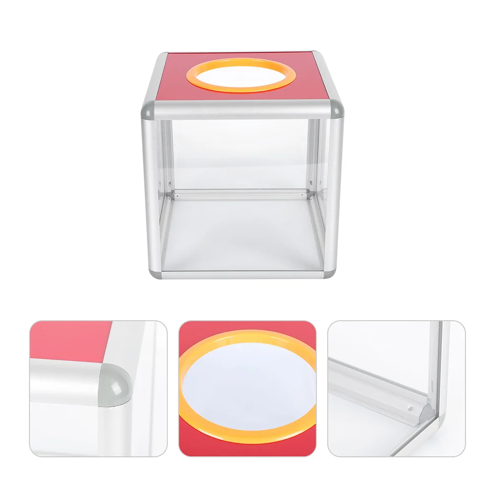 

Multi-function Ballot Box Transparent Donation Box Meeting Lottery Box Raffle Accessory