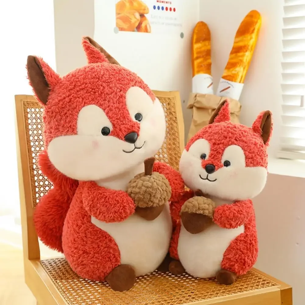 Плюшевые игрушки с изображением белки мягкая красная плюшевая кукла белкой