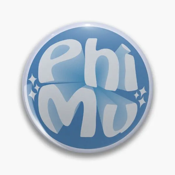 Милая булавка Groovy Phi Mu Sorority In Blue мягкая пуговица женская для воротника