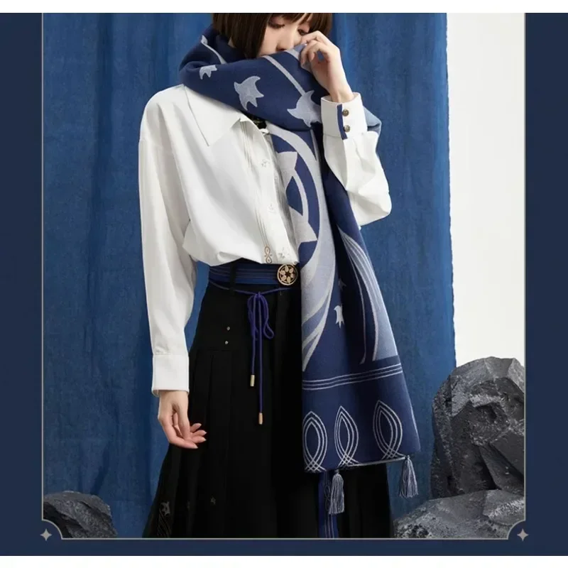Wanderer Genshin Impact Scarf Cape Game Yuanshen Scarves Thincked Warm Birthday Gifts Men Women All Seasons 70x180cm