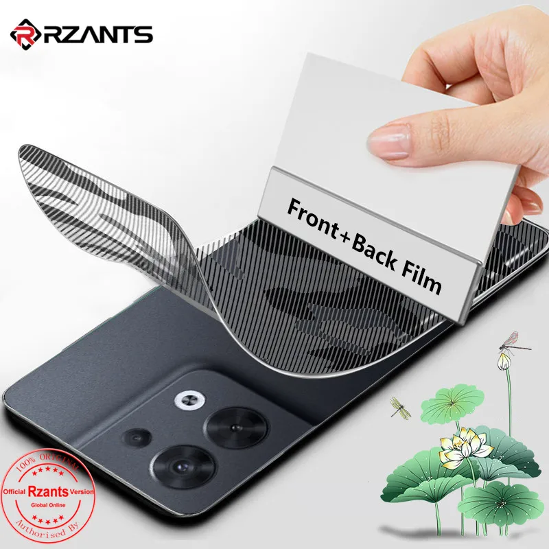 

Rzants Front Back Film For OPPO Reno 8 5G Screen Protector Full Cover Camouflage Soft Hydrogel Film
