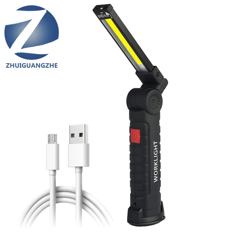 Светодиодный Рабочий фонарь со встроенным аккумулятором и COB матрицей зарядка