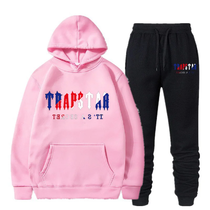 Limited Tracksuit Men Female Warmth Two Pieces Sets Loose Hoodies Printing Sweatshirt+Pants Suits Hoody Sportswear Couple Outfit