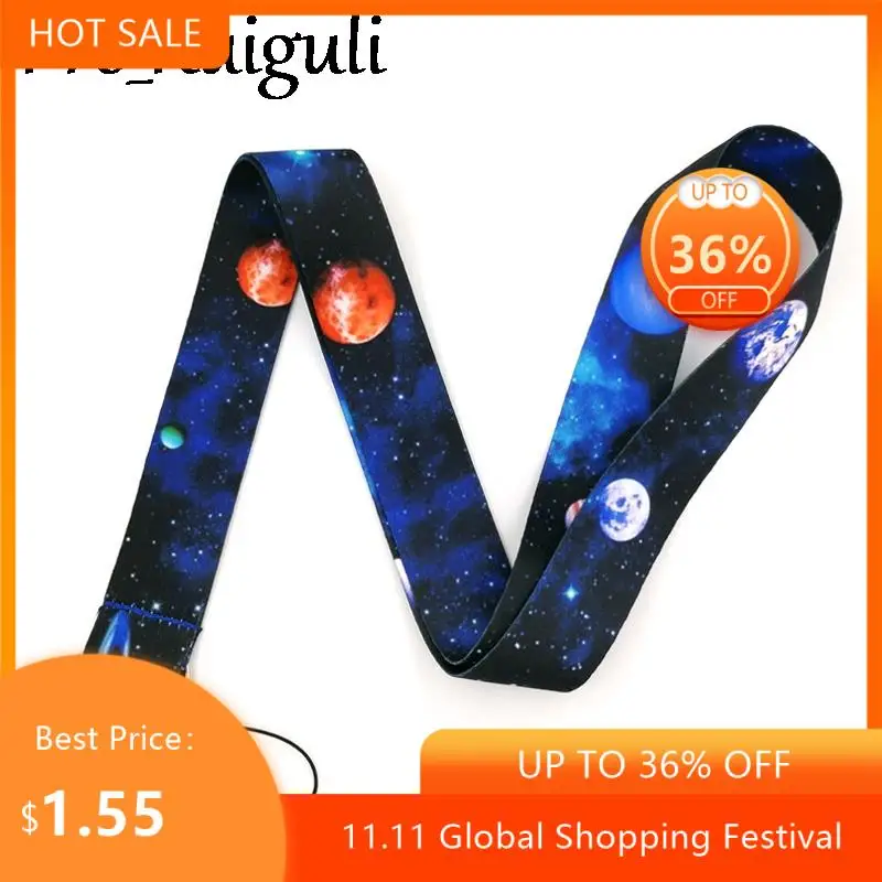 

Universe Moon Space Neck Strap Lanyard keychain Mobile Phone Strap ID Badge Holder Rope Key Chain Keyring cosplay Accessories