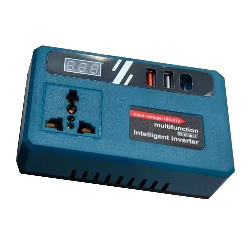 Инвертор литиевой батареи 120 Вт инвертор постоянного тока от 18 В/21 В до 220