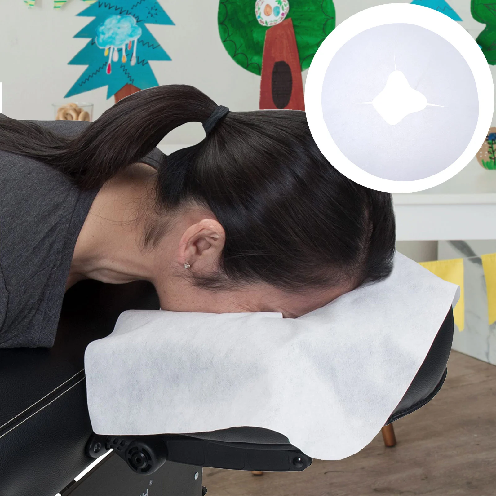 

Face Covers Cradle Cover Pillow Disposable Headrest Table Rest Pads Hole Spa Mat Pad Towel Sheets Cushion Bed Non Sticking