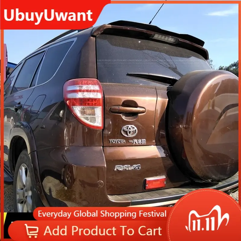 

Задний спойлер для крыши UBUYUWANT для Toyota RAV4 RAV 4 2009-2013, спойлер для хэтчбека, АБС-пластик, блестящая черная искусственная кожа для автомобиля