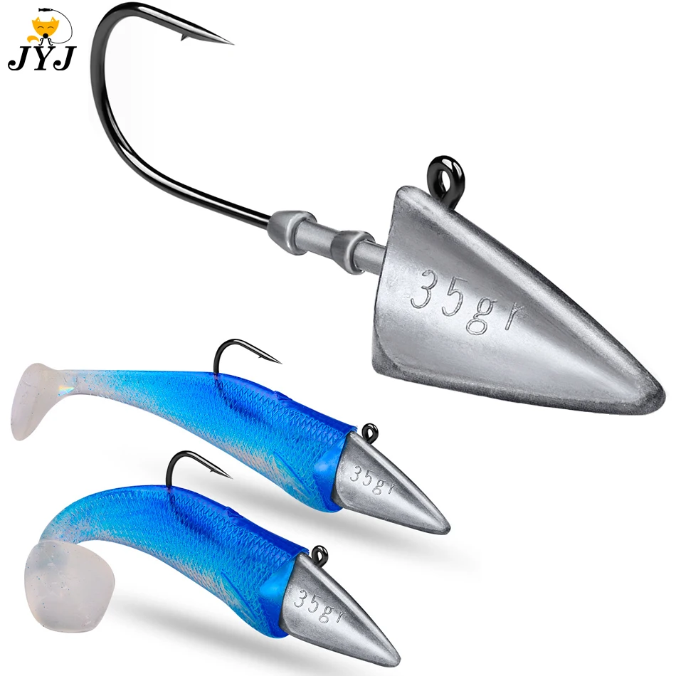 

Triangle Head Hooks 7g 10g 15g 21g 28g 35g Ship type fishing hook soft worm jig Lure Hook Jig Head Fishing Tackle Hooks