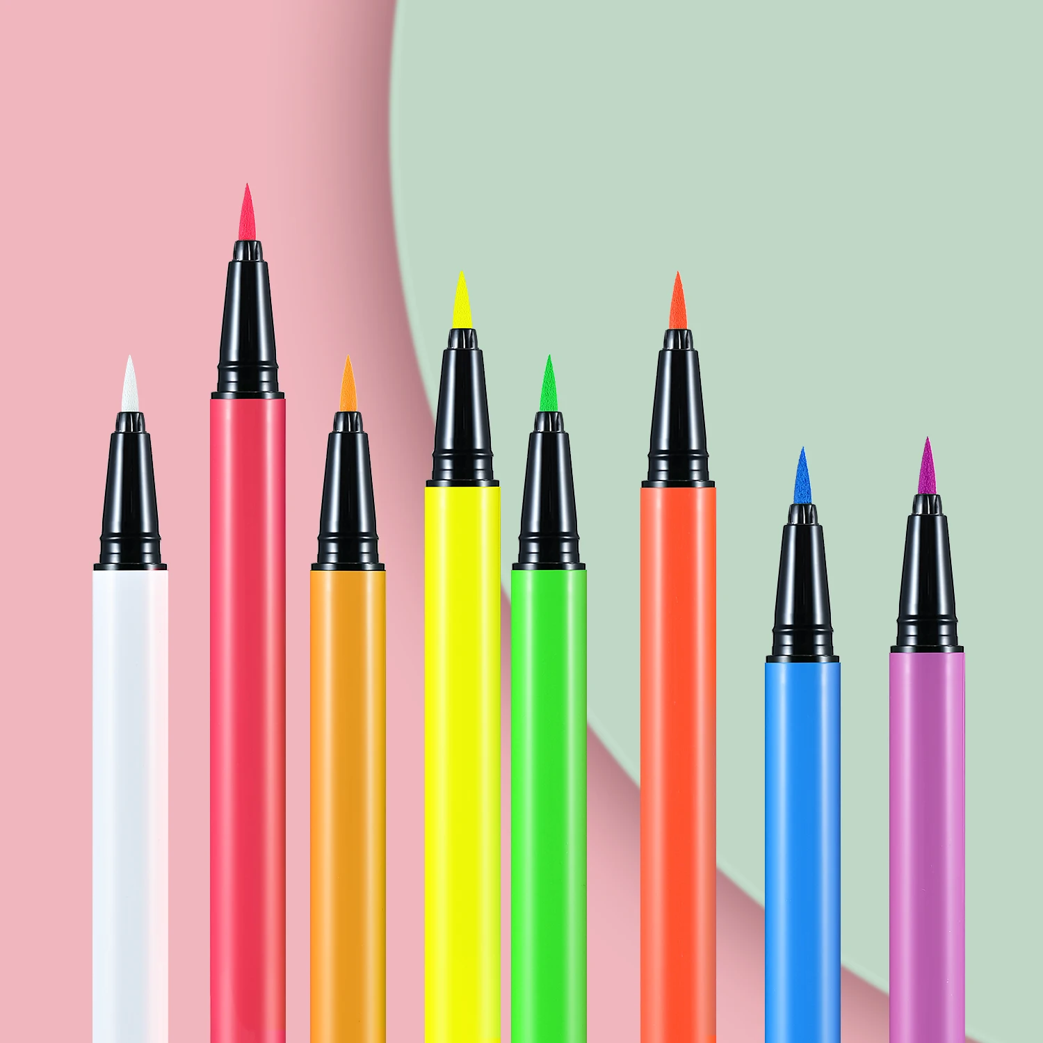 Набор жидкой неоновой подводки для глаз 8 цветов водостойкая матовая подводка с