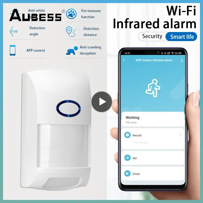 

Инфракрасный датчик движения Tuya с Wi-Fi, 1 ~ 6 шт., датчик обнаружения человеческого тела, беспроводная система домашней безопасности с приложением Smart Life