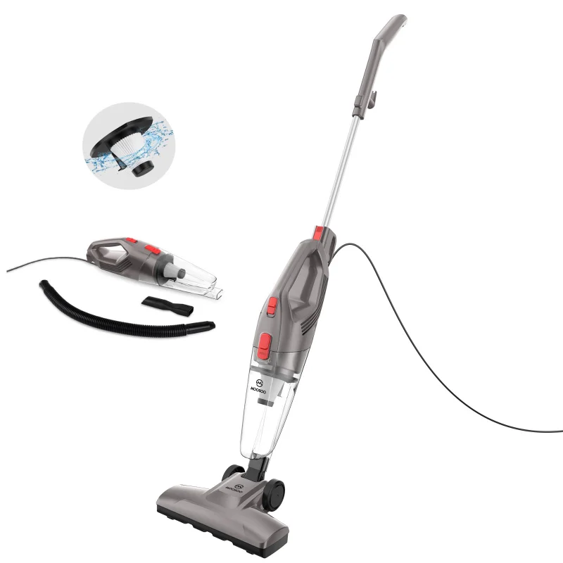 

Moosoo Stick Vacuum,15000PA Powerful Suction Lightweight Corded Vacuum for Hard Floor & Carpet