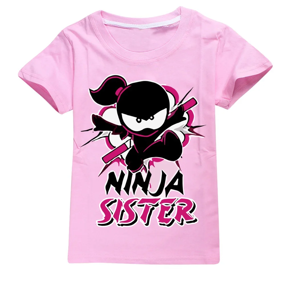 Новинка 2024 детские футболки NINJA KIDZ с коротким рукавом топы мультяшным рисунком