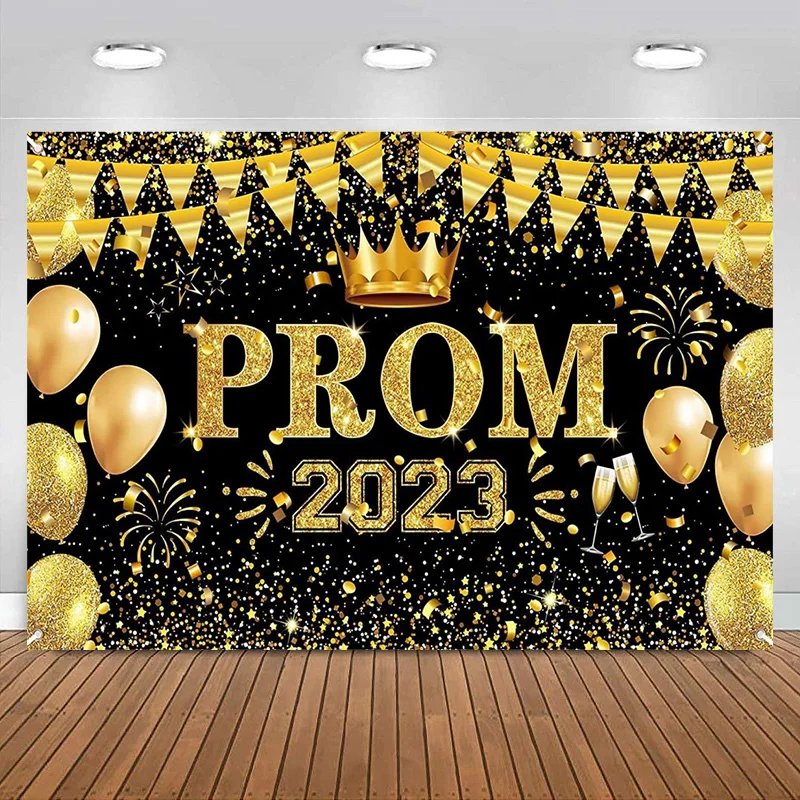 

Фотография 2023 см, черный золотой фон, баннер, выпускной, выпускной