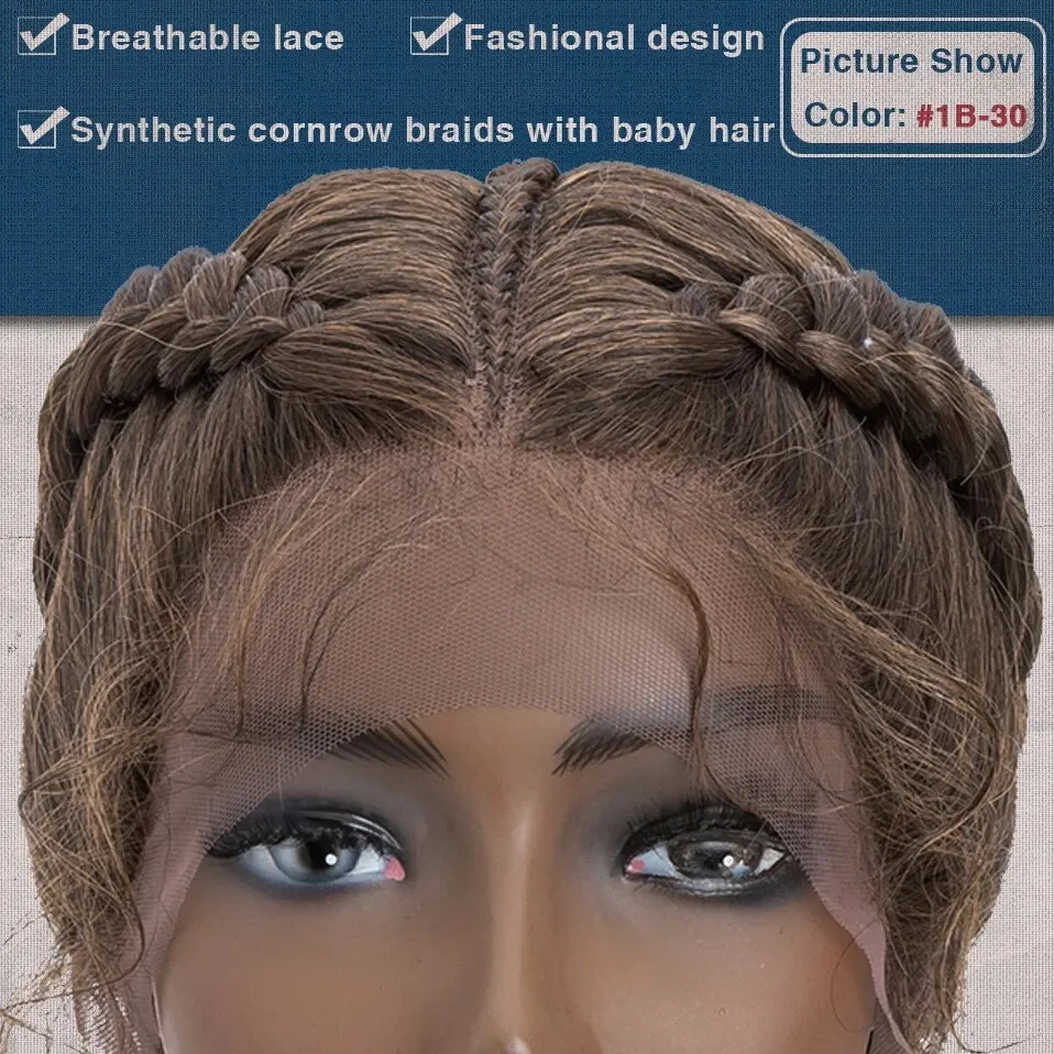 Женский парик с косичками Benehair из синтетической ткани 26 дюймов кружевной