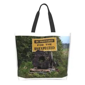 Unexpected Printed Casual Tote Large Capacity Female Handbags Abandoned Abandoned Car Attraction Bc British Canada Cape Cape