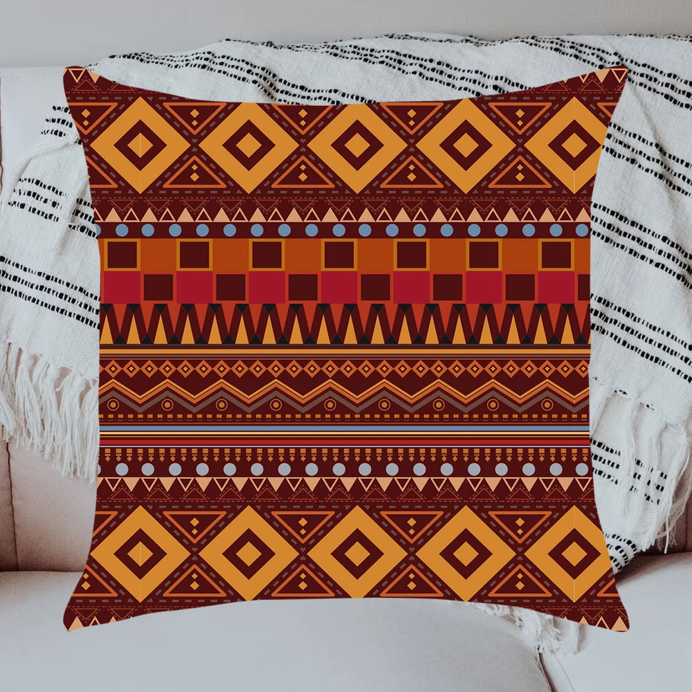 

Ethnice Geometric Striped Throw Pillow Cover 45x45cm Native Aztec Print Southwestern Cushion Cover Home Decor Sofa Pillow Case