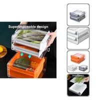 useful 3 colors nice looking strong load capacity storage box kitchen tools organizing container refrigerator organizer