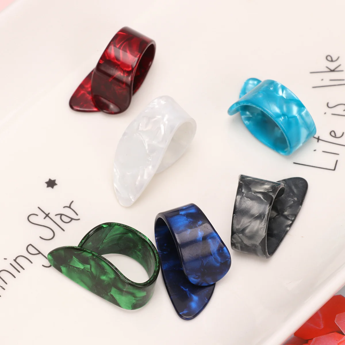 

12 Pcs Guitar Accessory Classical Guitar Banjo Bass Finger Picks Bass Pick Ukulele Pick