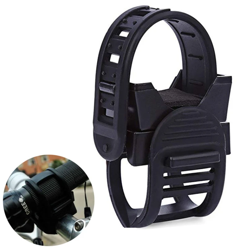 

Cycling Bike Bicycle Light Lamp Band Strap Stand Holder 360 Rotation Grip LED Flashlight Torch Clamp Clip Mount Bracket