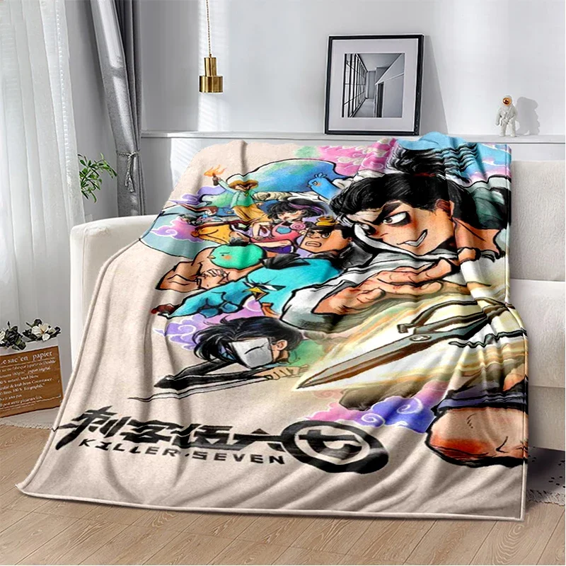 

Anime - Assassin 567 flannel, home office leisure sofa blanket, multi-functional travel portable warmth blanket gift blanket