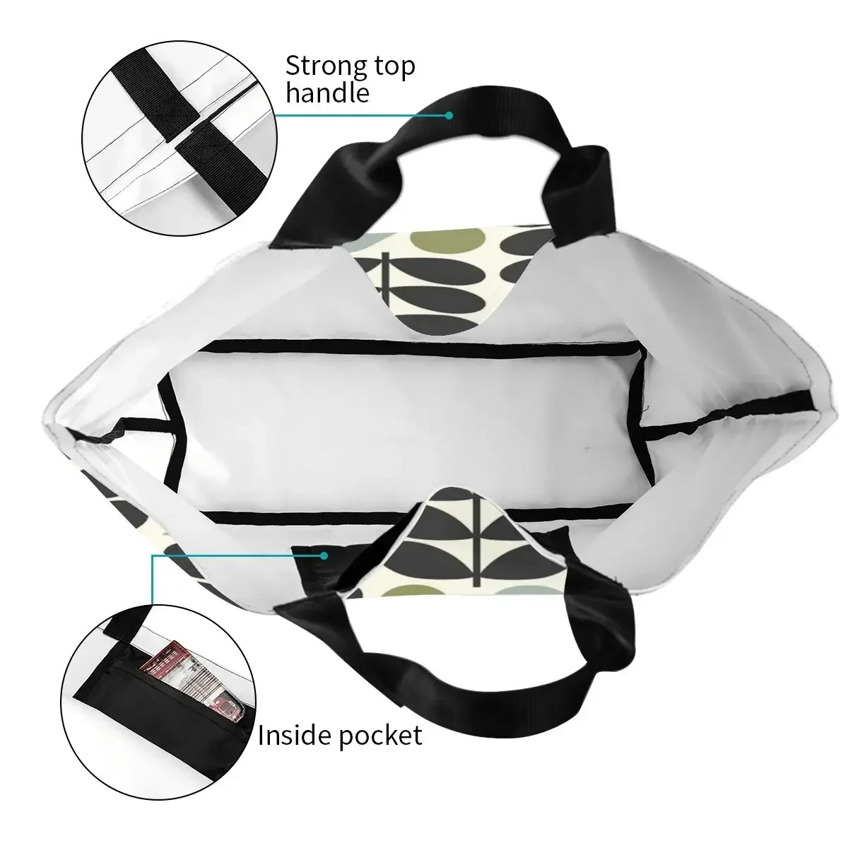 Многоразовая сумка для покупок Bird Orla Kiely с абстрактным дизайном женская холщовая