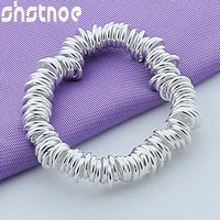 925 sterling silver many circle chain bracelet for women party engagement wedding birthday gift fashion charm jewelry