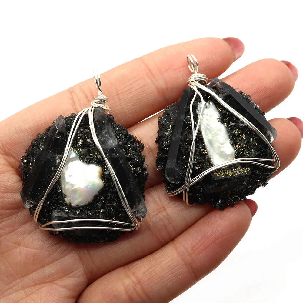 

Exquisite Irregular Round Resin Pendant 30-50mm Wound Pearl Charm Fashion Jewelry Making DIY Necklace Earring Bracelet Accessory