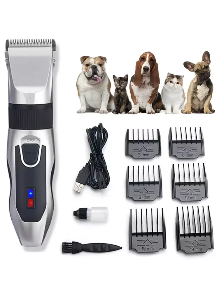 

Professional Pet Hair Trimmer Portable USB Rechargeable Electrical Hair Clipper for Dog Durable Pet Grooming Haircut Machine