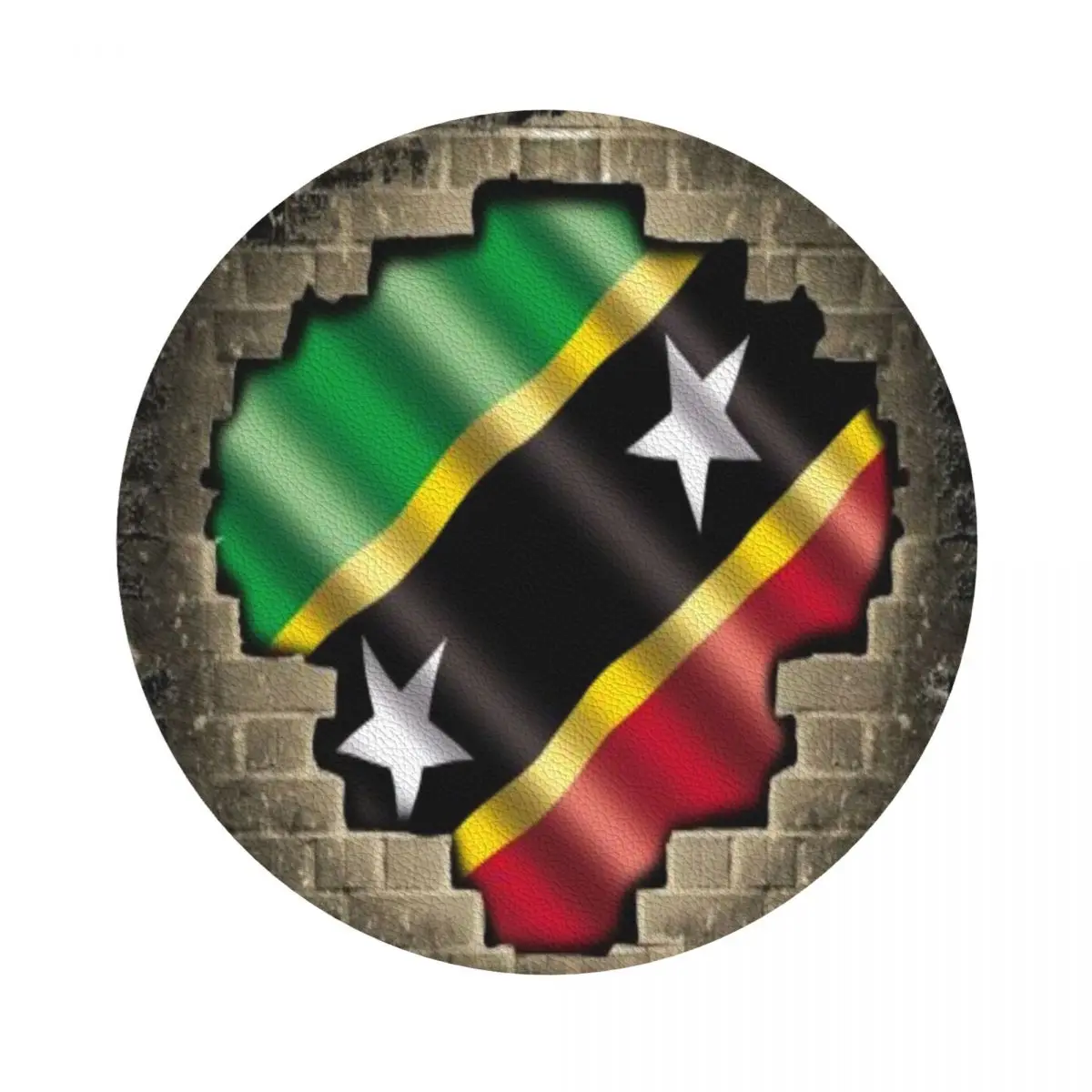 

Подставка под флаг Сен-Китс и невирас, подставка под кожу, четырехсекционная модная Жилая кабина, легко чистится, 10x10 см