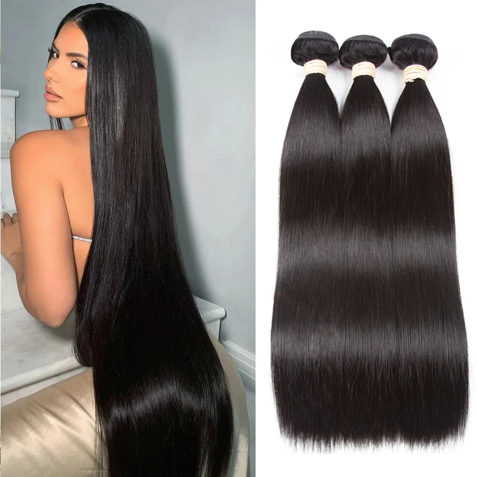 Прямые человеческие волосы Aprilvenn пучок Реми бразильские волнистые прямые