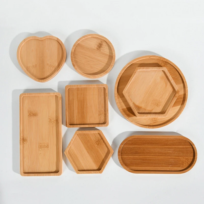 1Pcs Wooden circular square tray makeup storage rack storage