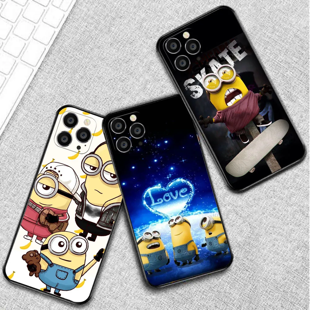 Черный чехол AU-40 Love M-Minionss для Samsung A11 A12 A33 A42 A7 A8 A25 A15 A70 A71 A72 M30 A40S M30S Plus