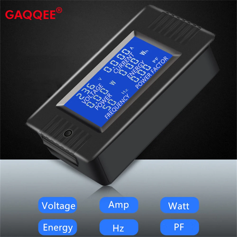 

PZEM-018 5A PZEM-020 10A Battery Capacity Tester AC80-260V 6in1 Voltage Current Power Capacity Meter Resistance Frequency Meter