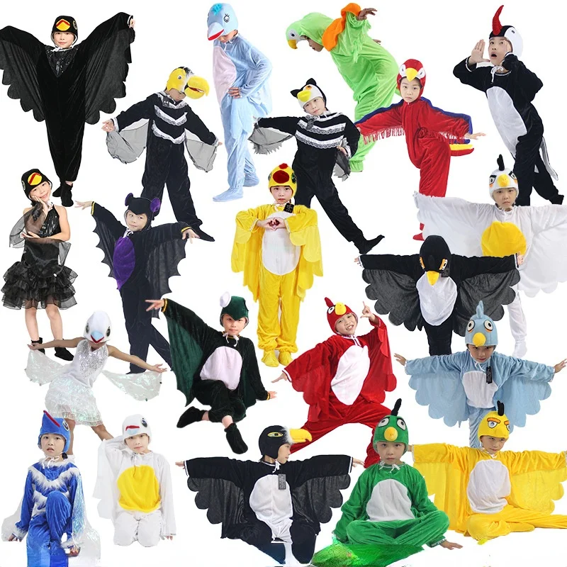 

Child Adult Animal Bird Swallow Eagle Oriole Parrot Woodpecker Fancy Dress Jumpsuit Gifts Set Cosplay Halloween Costume