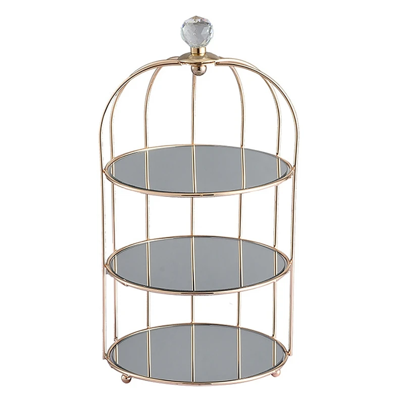 

Nordic Fashion Cosmetic Desktop Storage Box Makeup Storage Shelf Tray Dressing Table Finishing Rack