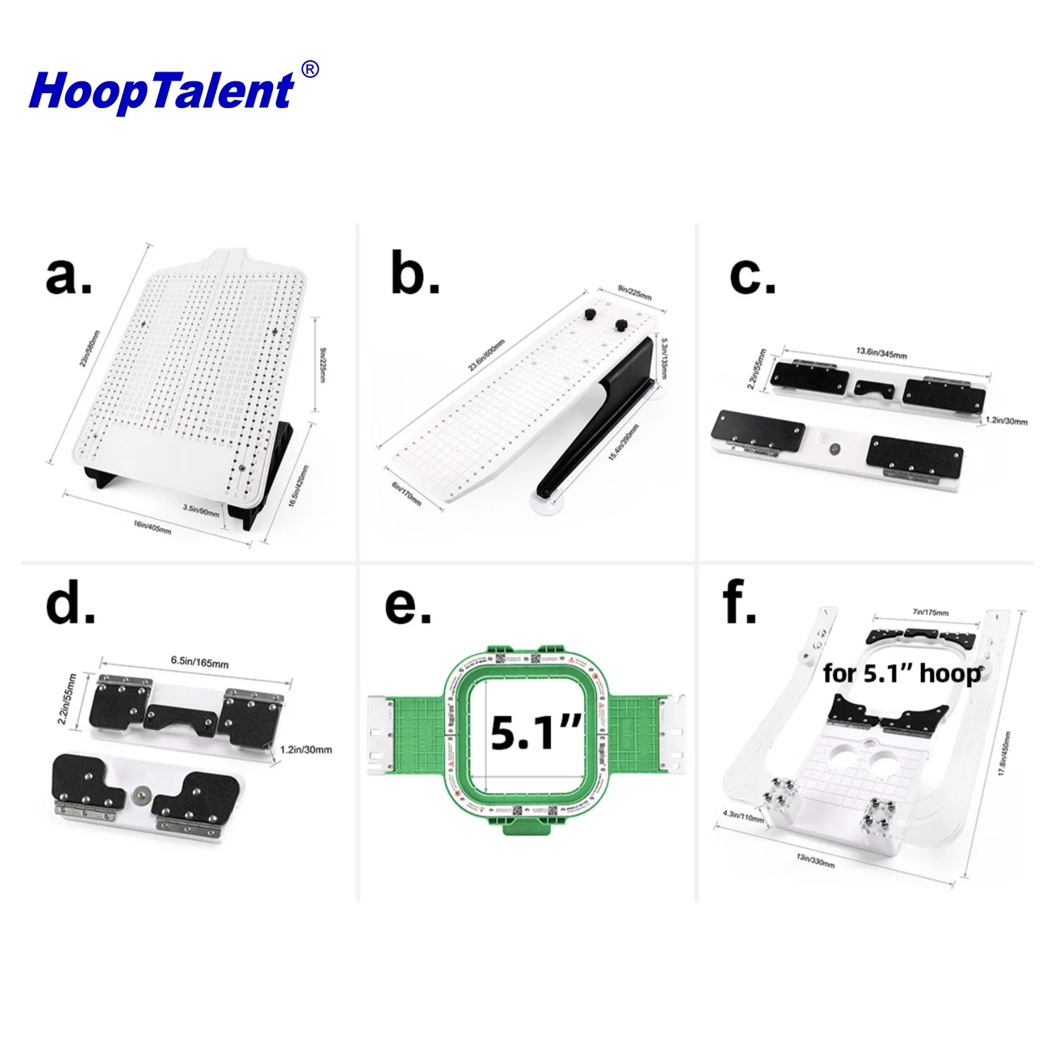 Комплект станции HoopTalent с магнитным обручем 5 1 x дюйма для вышивальной машины Tajima