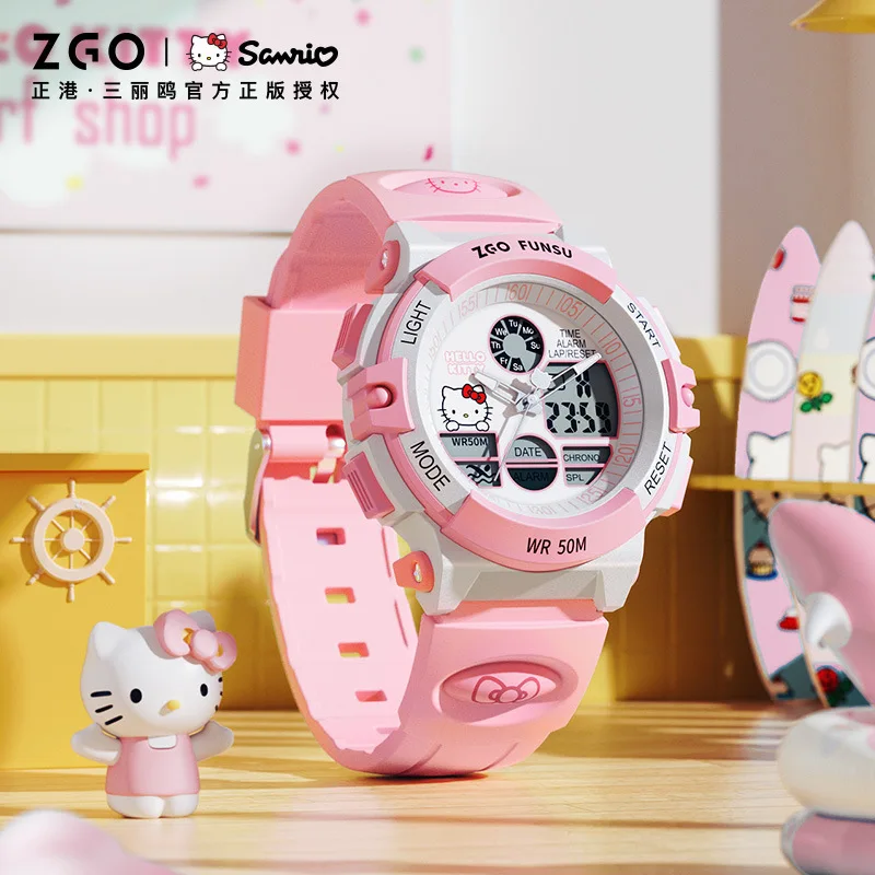 Reloj Original Hello Kitty Mymelody, reloj de articulación Cinnamorol, deportivo para estudiantes, impermeable, anticaída, reloj electrónico Sanrio, juguetes para niños