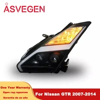 car lights for nissan gtr headlight 2007 2014 hid led daytime running light turn signal lamps bifocal lens low high beam