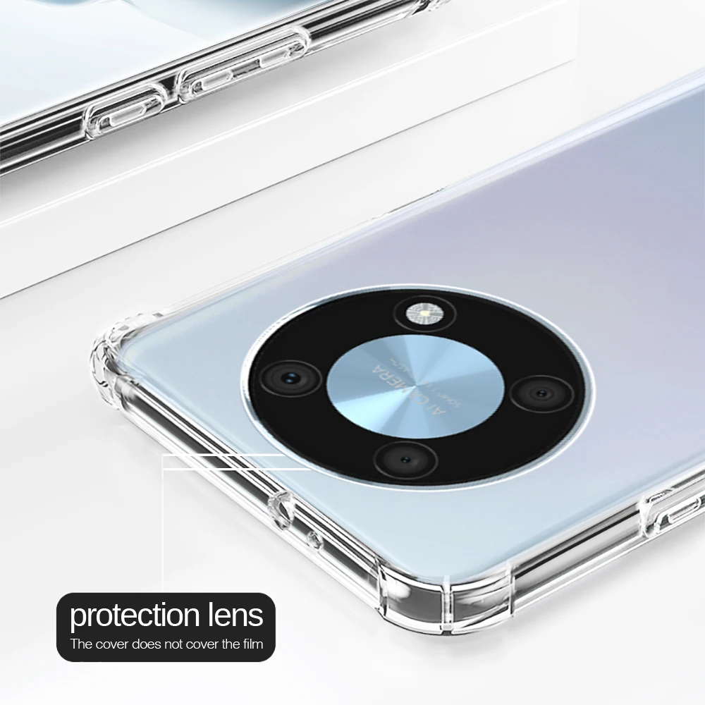 Роскошный прозрачный чехол для Huawei Nova Y90 мягкий силиконовый телефона