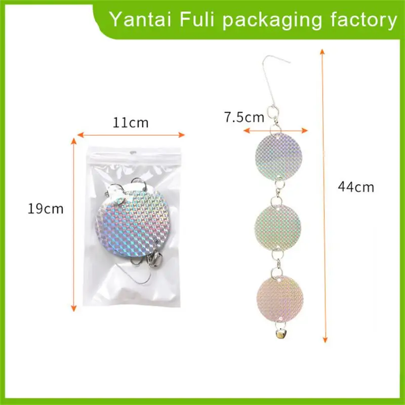 

Garden Home Decorative Suitable For Farmland Reflector Bird Repellent Diamond Plate Laser Bird Repellent Round Hanging Piece