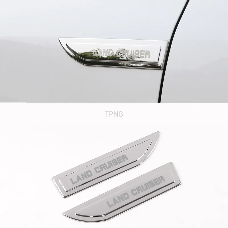 Фото Для Toyota Land Cruiser 100 200 1997-2020 наклейки с откидной крышкой из нержавеющей стали с обеих сторон передние аксессуары №2