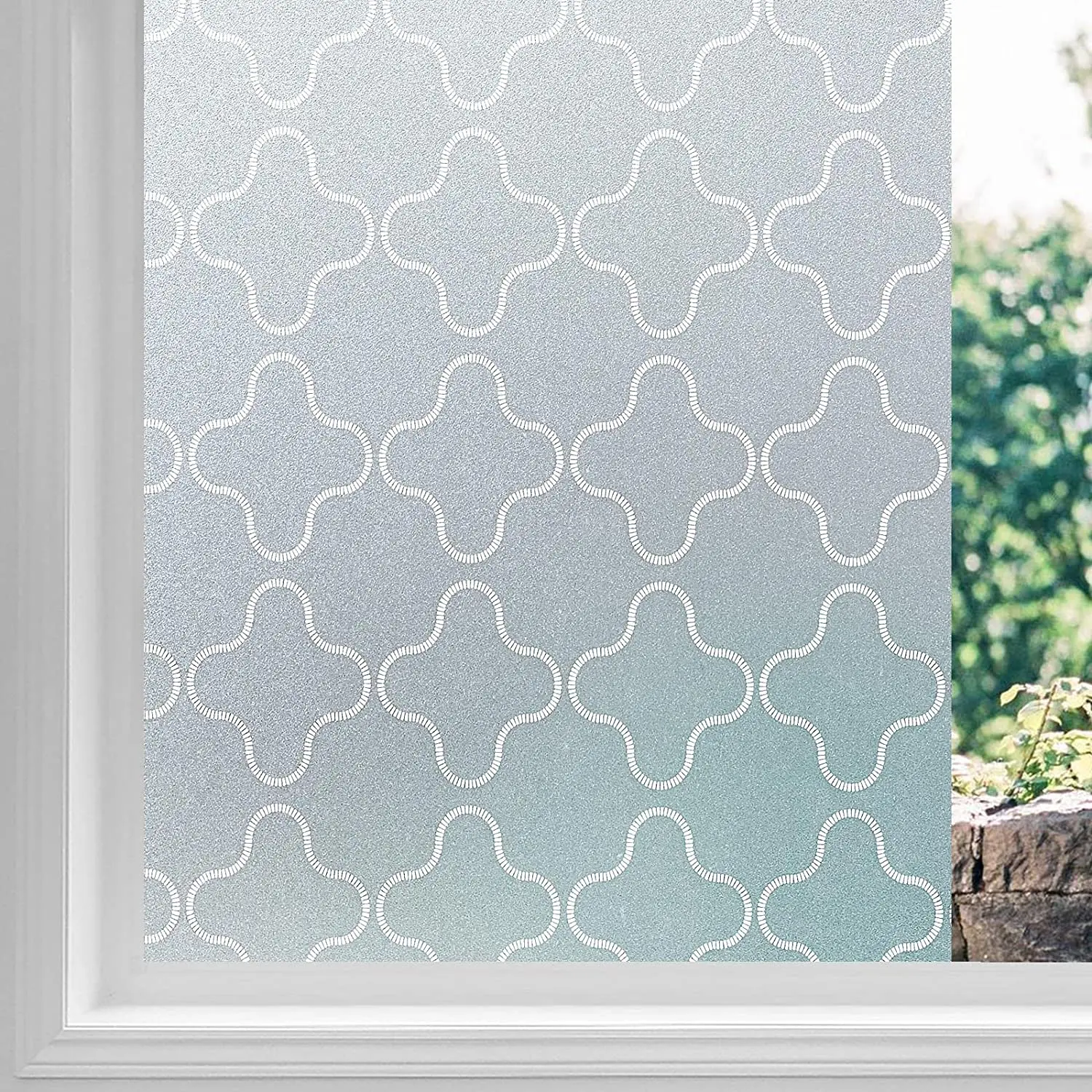 

Window Privacy Film, UV Blocking Heat Control Removable Glass Film Static Cling Opaque Door Decorative Stickers for Home Office