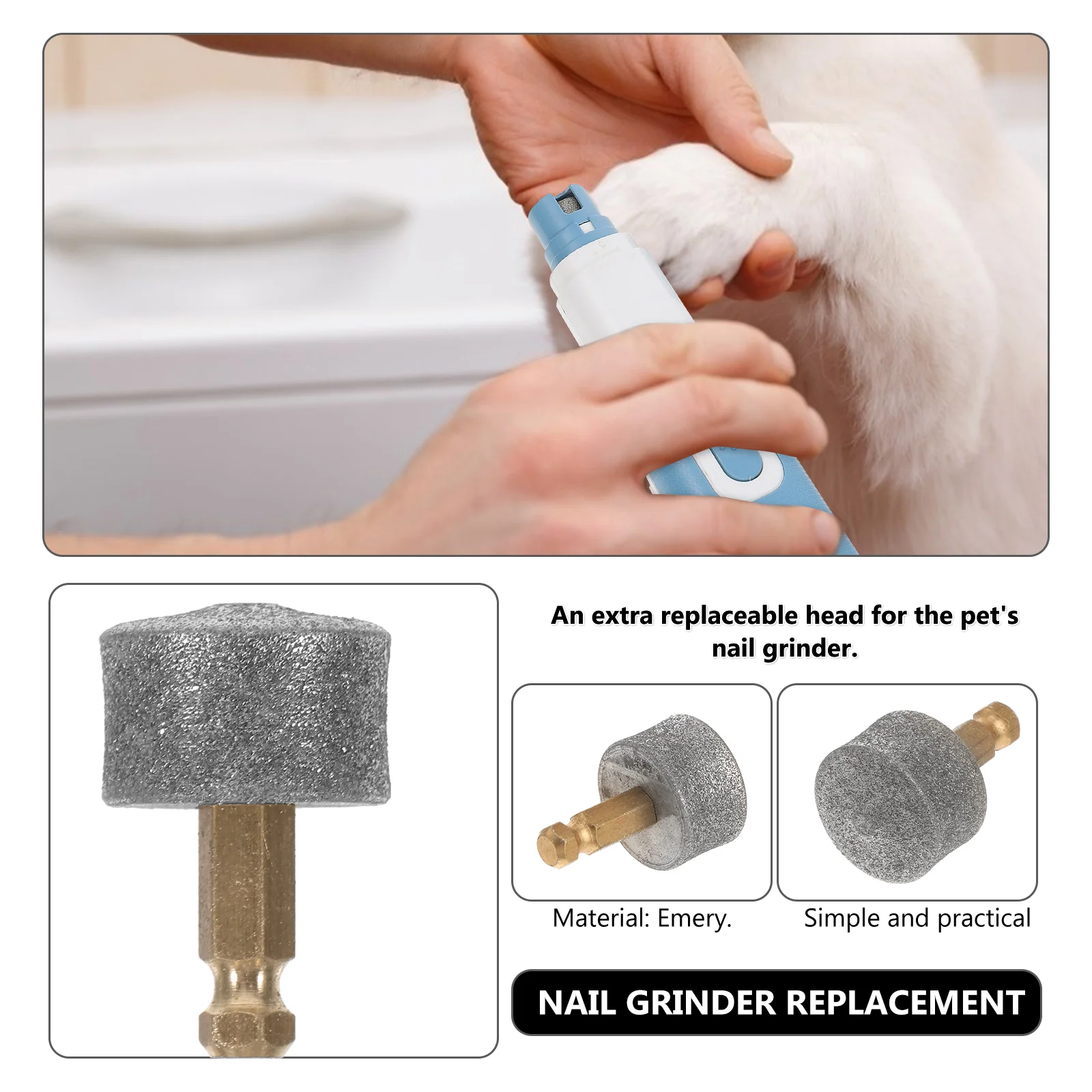 5 шт. полировщик для ногтей домашних животных сменная головка колесо