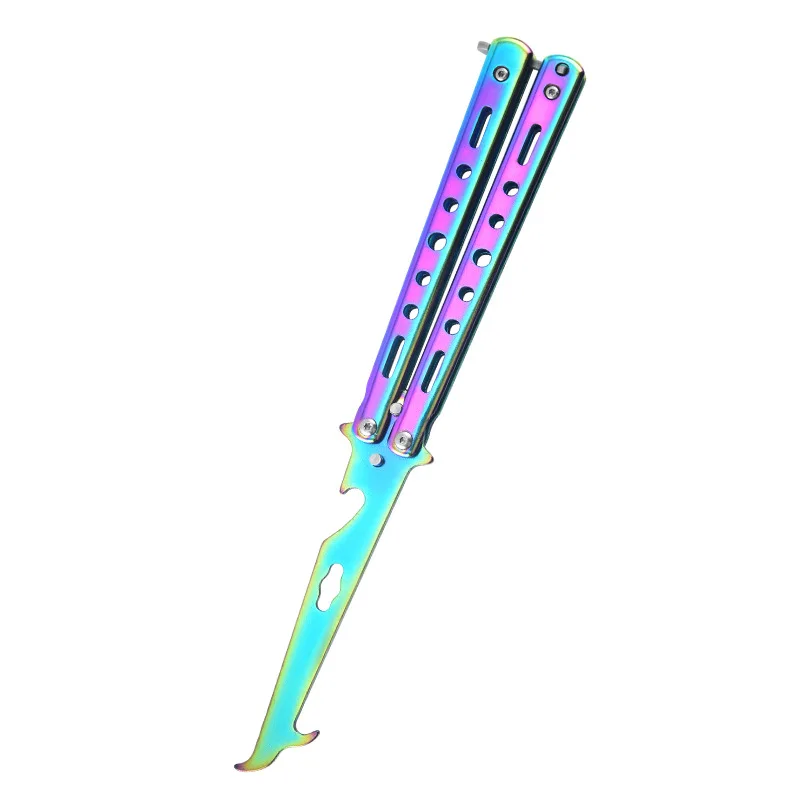 Портативный нож-бабочка CSGO Balisong тренировочный Открыватель для бутылок улицы
