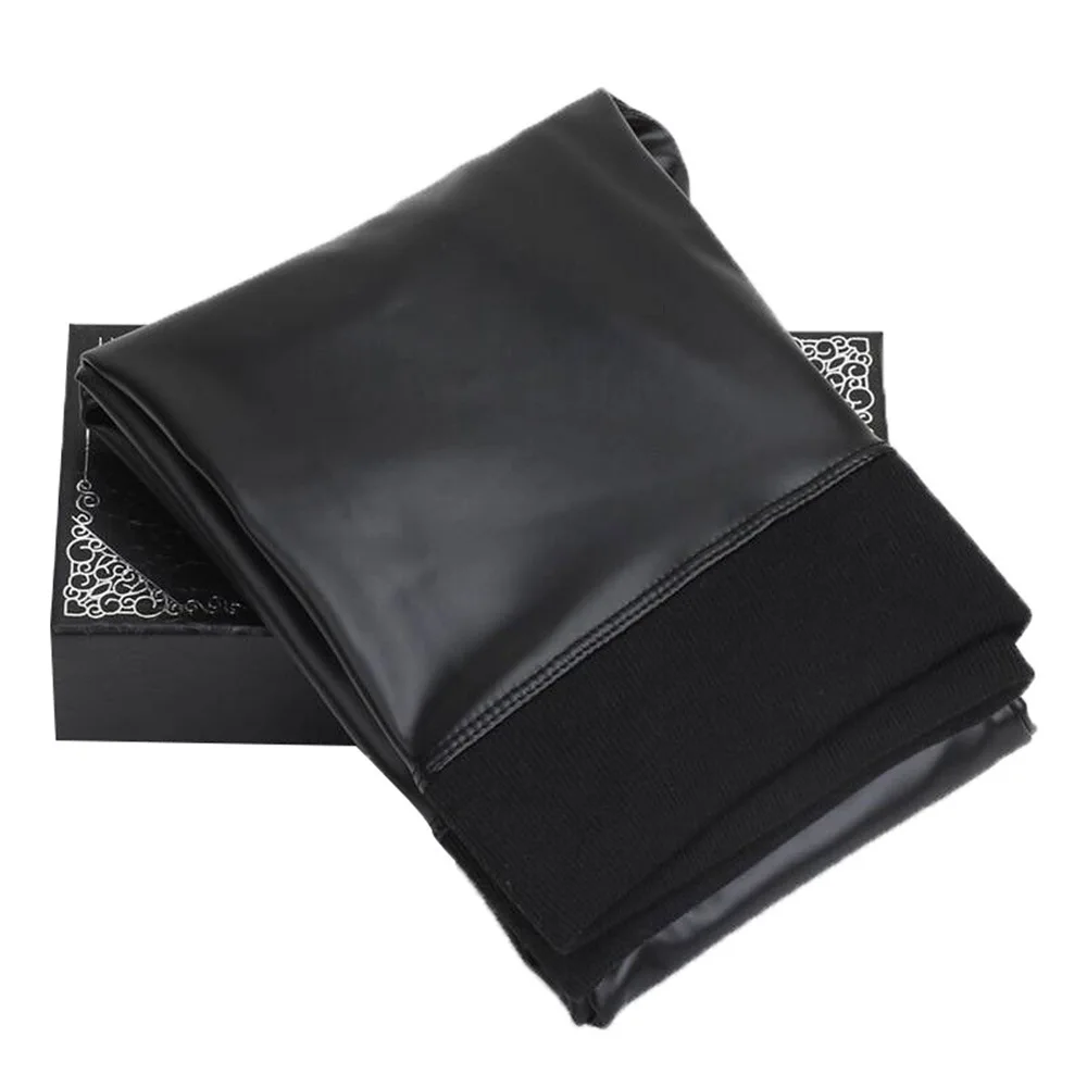 Woman Open Crotch Leather Leggings Zipper PU Uncensored Knee Open Black Sex Shop Sexy Hot Pants Club Push Up Erotic Gothic Cloth