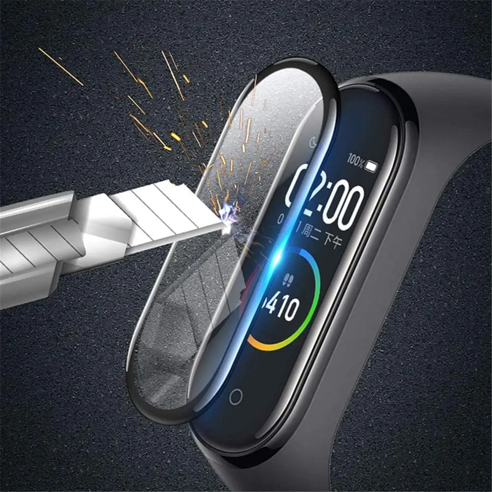 Screen Protector For Xiaomi Mi band 7 6 5 4 Strap Glass SmartWatch Accessories Miband5 miband6 miband7 for Mi band 4 5 6 7 film