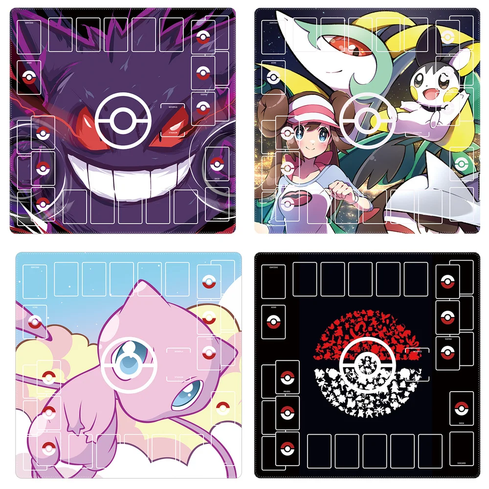 

Pokemon PTCG PK Battle Mat Two Player Card Battle Disk Mew Pikachu Charizard Blastoise Master Ball Anime Toy Accessory Kid Gifts